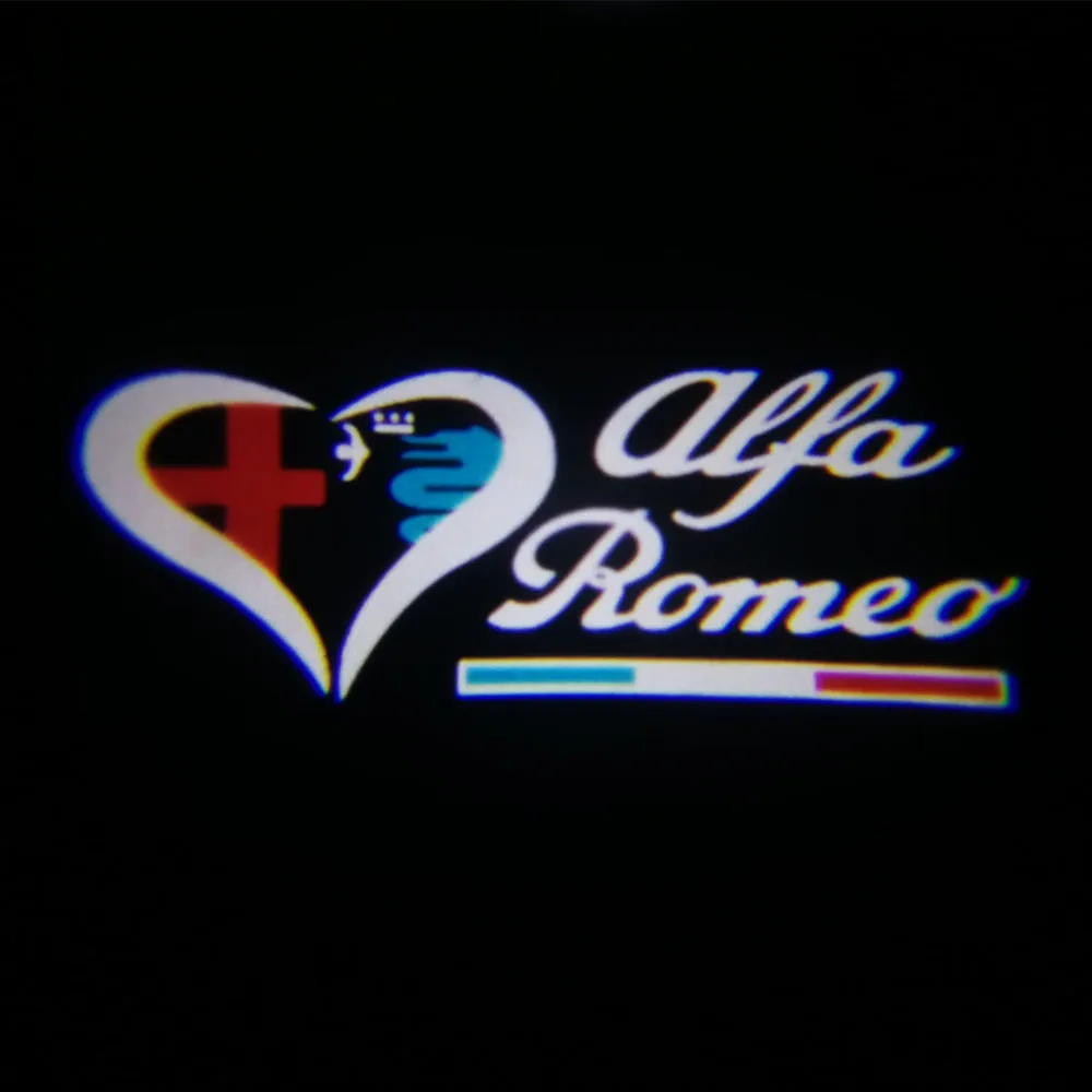 Qcdin 2 шт. для Alfa Romeo светодиодный автомобиль Добро пожаловать светильник любезно дверь логотип светильник для Alfa Romeo 159 Giulia Mito Stelvio Brera - Испускаемый цвет: A11
