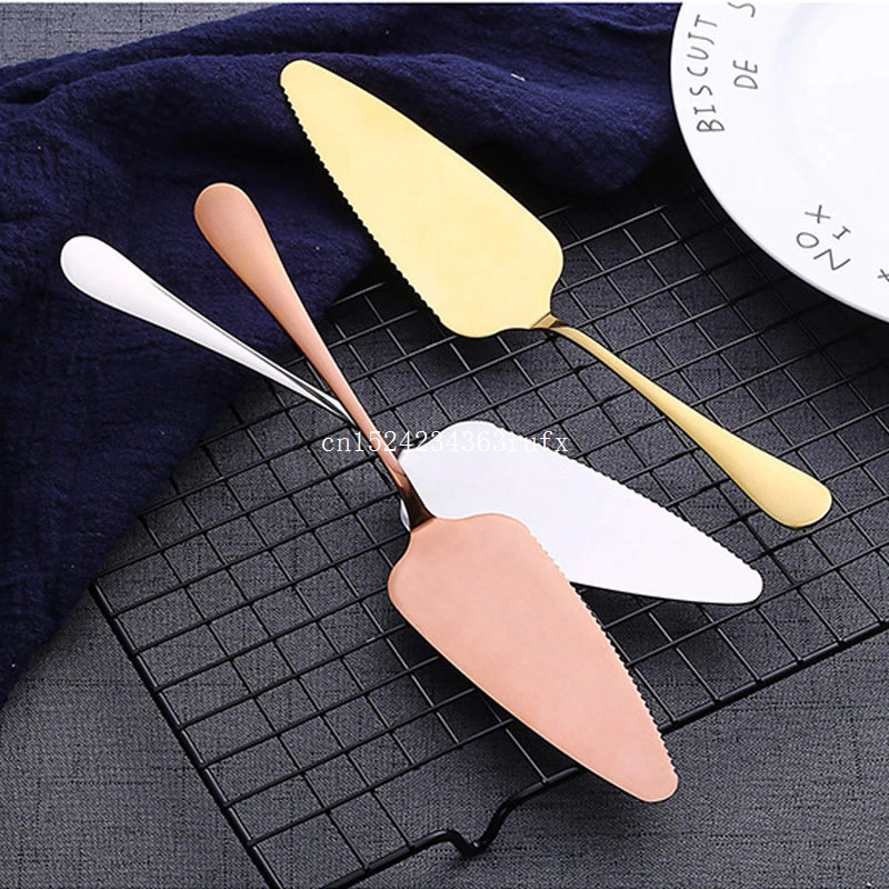 200 шт. лопатка из нержавеющей стали для торта нож ко дню рождения пиццы розовое