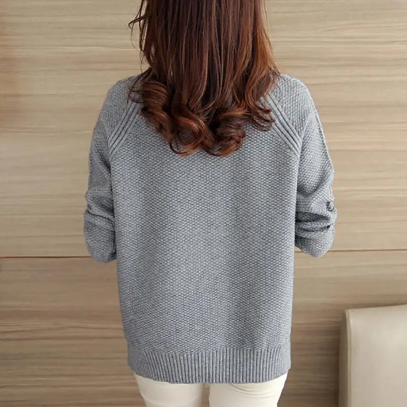 Женский Теплый свитер с бусинами и воротником-хомутом | Женская одежда