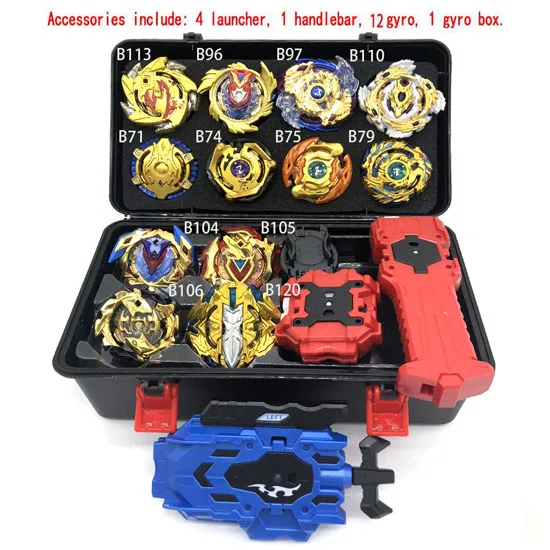 Beyblade Burst B-127 B-128 игрушки Арена распродажа бей лезвие с пусковым устройством и коробки, волчок, бейблэйд за упаковку Слива Fafnir Феникс Blayblade - Цвет: 12PCS - A