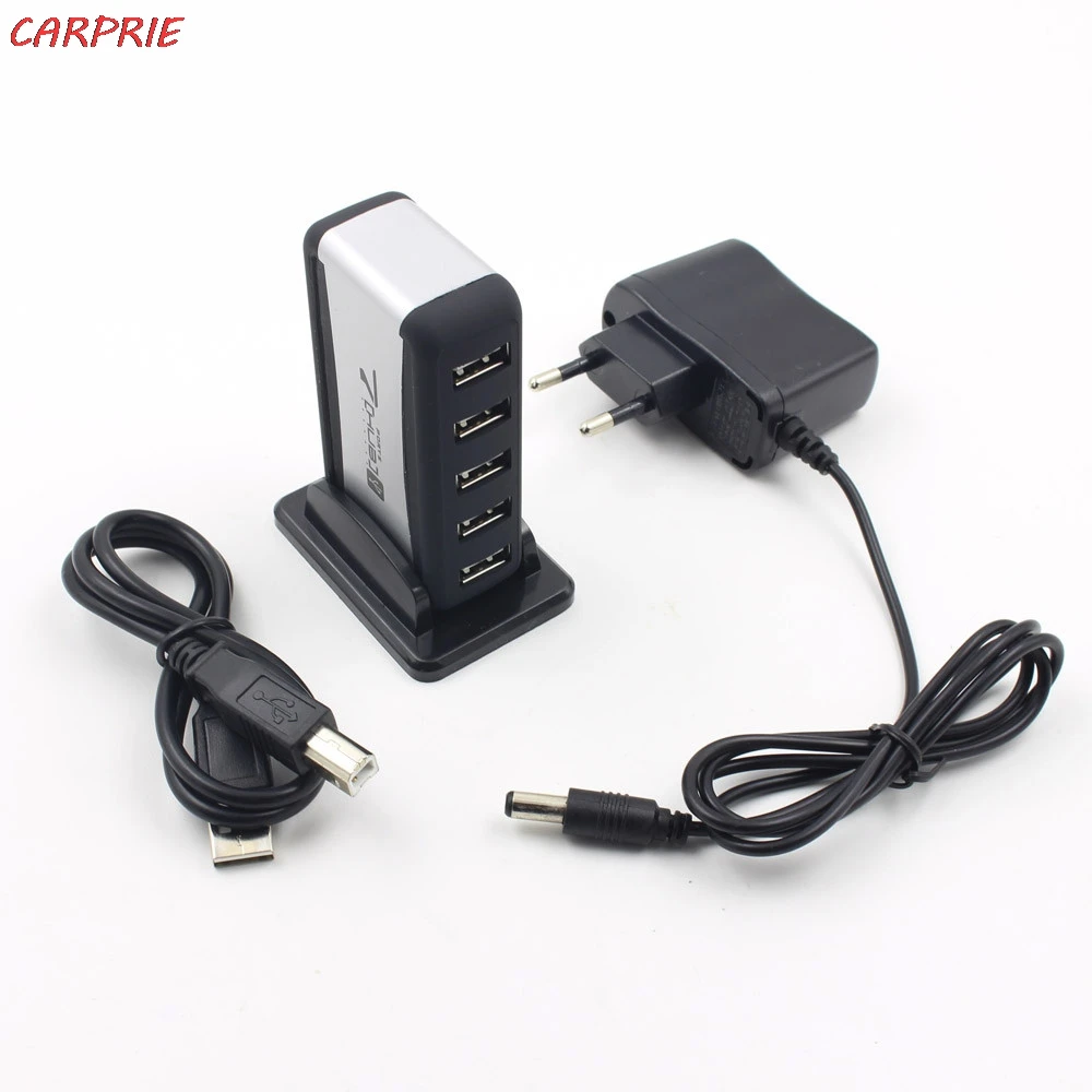 CARPRIE Новый 7 Порты и разъёмы высокое Скорость USB 2 0 концентратор с питанием от сети