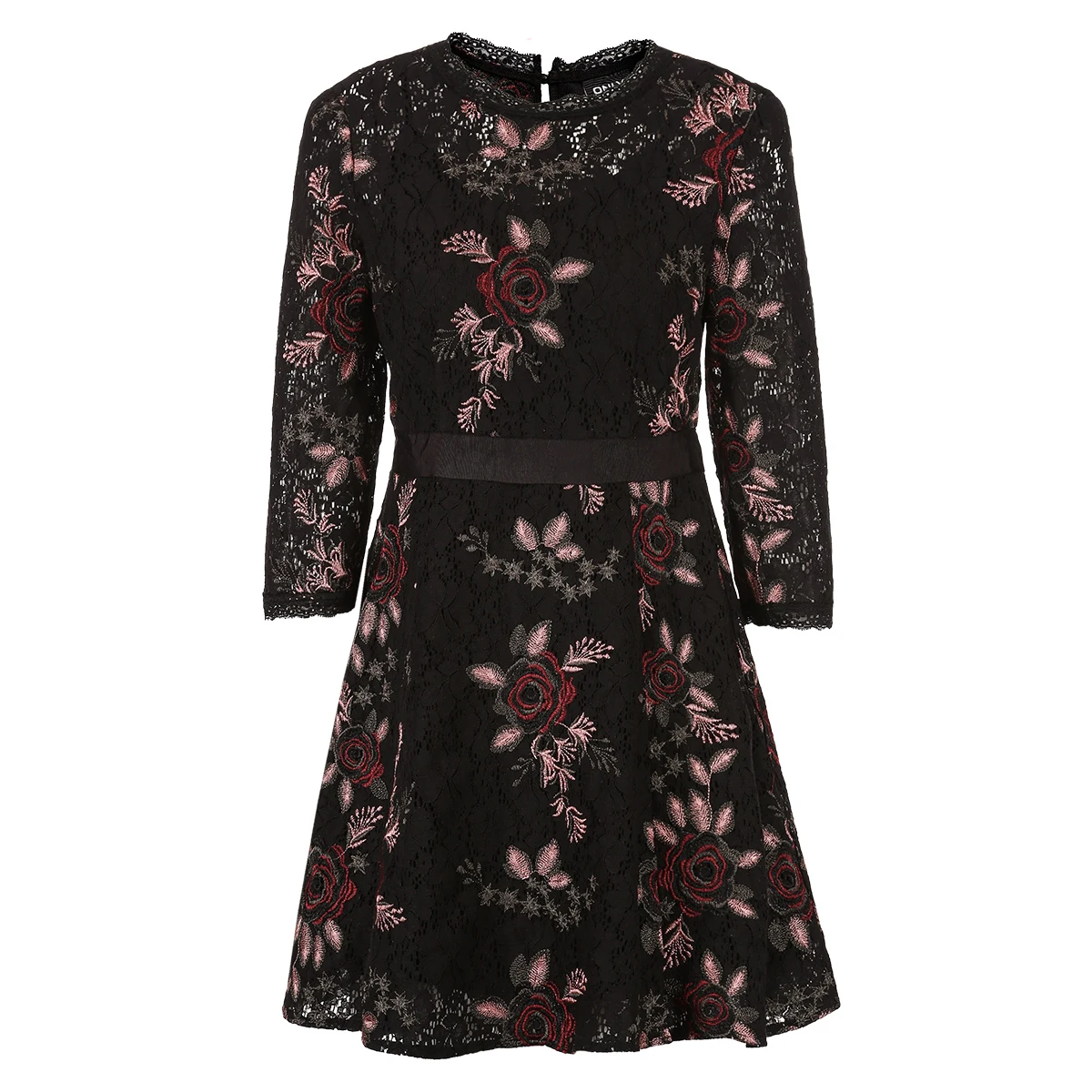 Только Весна новая вышивка кружева семь минут рукав платье женщины | 118107514