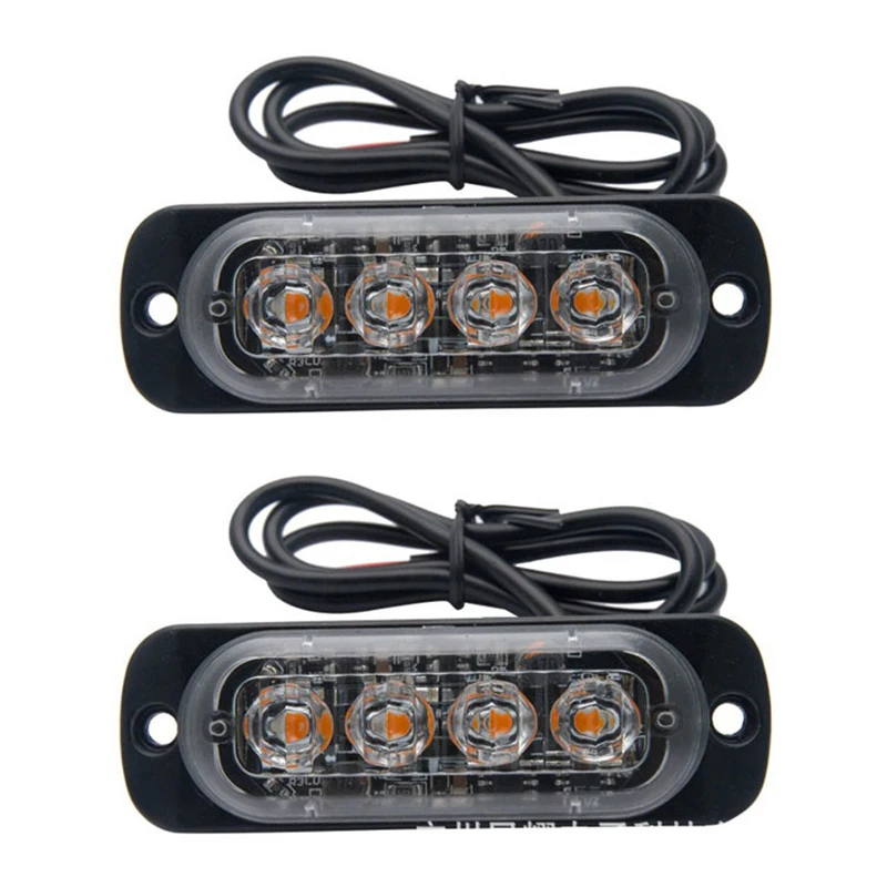 12V 24V 4 LED Автомобильный Стробоскоп сигнальный свет стробоскоп гриль мигающий