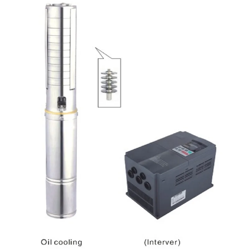 

Free Shipping DC540V/AC380V Big Flow Solar Water Pump Used In Water Supply 4SPSC25/168-D380/7500