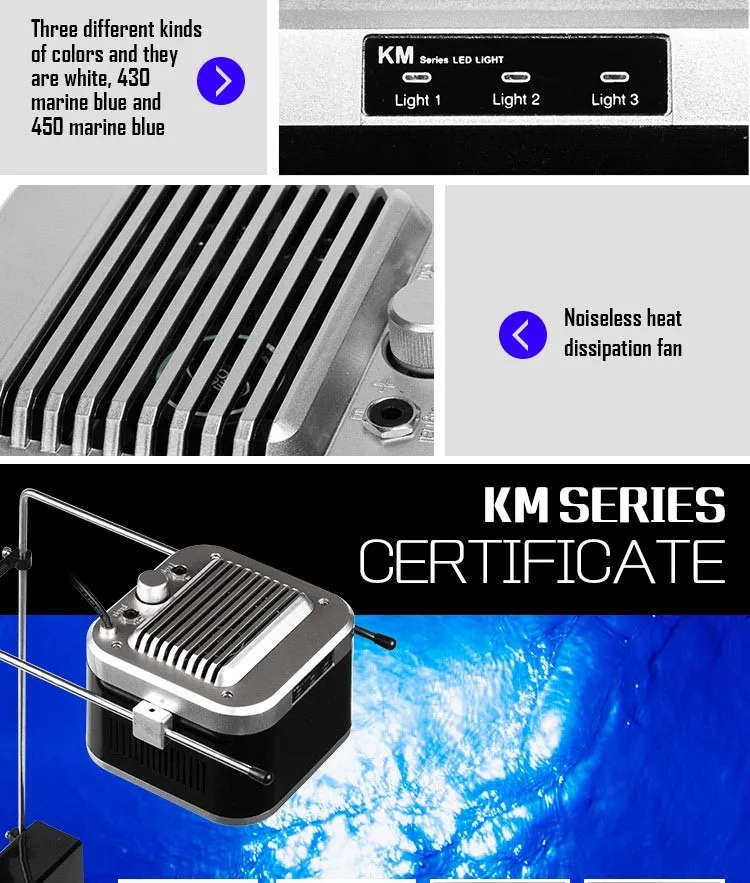 NANFENG 100 Вт полный спектр км Коралловый аквариум вода лампа светодиодный водяные фонари освещение Dengcao морской цилиндр кронштейн цилиндра