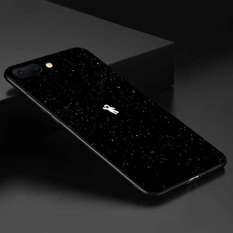 IIOZO космические Мягкие силиконовые чехлы для телефонов iphone 7 8X6 7plus XR XS Max Moon астронавт простая матовая тонкая задняя крышка - Цвет: astronaut