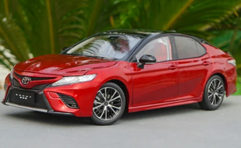 Красный 1/18 Toyota Camry Спорт 8th поколения литья под давлением модель автомобиля игрушечные лошадки с черным верхом для обувь мальчиков подарок коллекци - Цвет: Красный