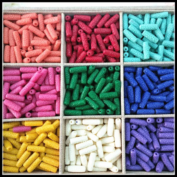 10 шт. синтетический бисер порошковый материал форма трубки для ожерелий или