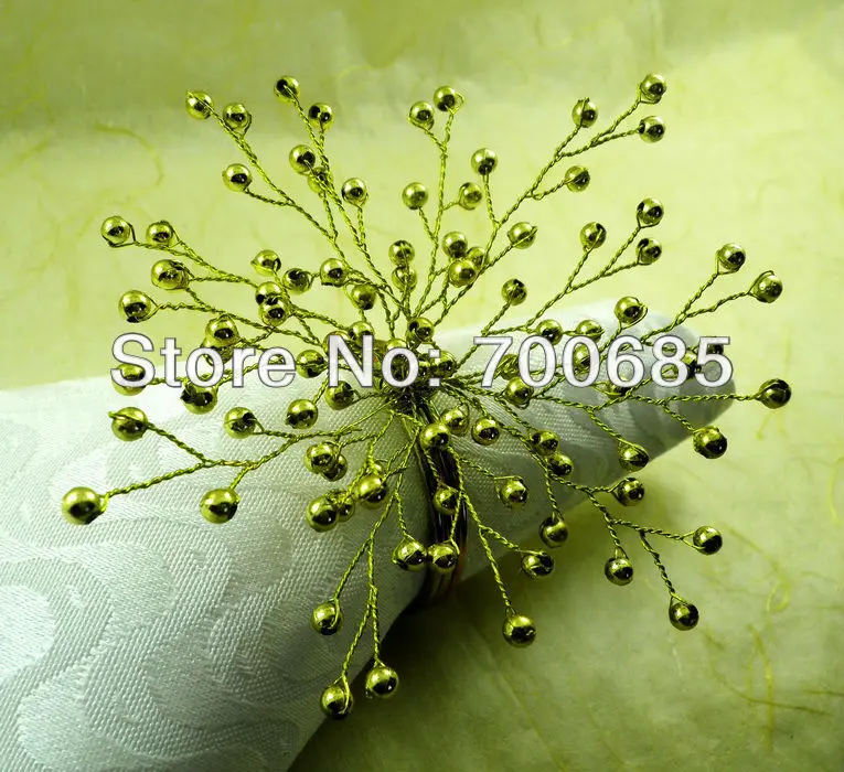 Бусины кольца для салфеток стеклянный цветок объемный держатель свадебное