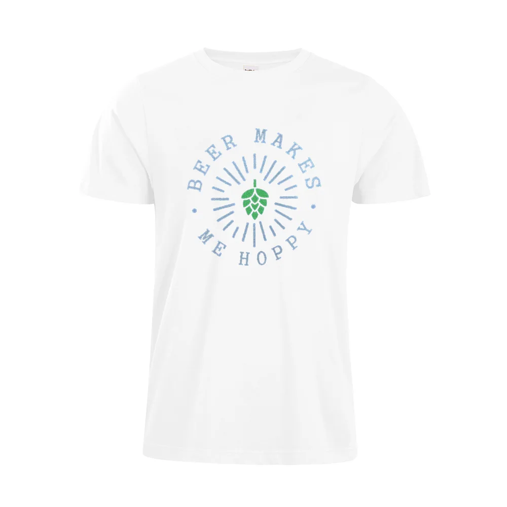 

Busy Rising Beer Makes Me Hoppy T Shirt Men Casual Cotton Harajuku Top tees