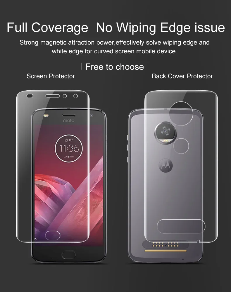 Imak 2 шт Гидрогелевая пленка для Moto Z2 Play, защитная пленка для экрана, передняя крышка 0,15 мм, не протирающая Антибликовая пленка для Moto Z2 Play