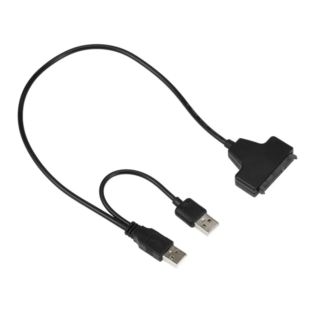 Высокая производительность черный свет контактный кабель адаптер USB 2 0 для SATA 7 + 15
