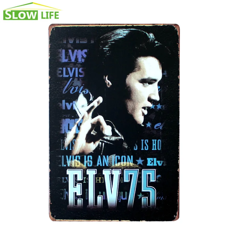 Прохладный Элвис металлическая жестяная вывеска бар Настенный декор Винтаж для
