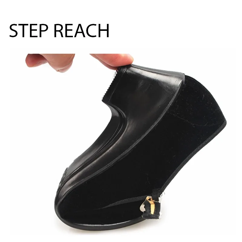 Туфли женские на высоком каблуке с круглым носком резиновой подошве|zapatos mujer|black