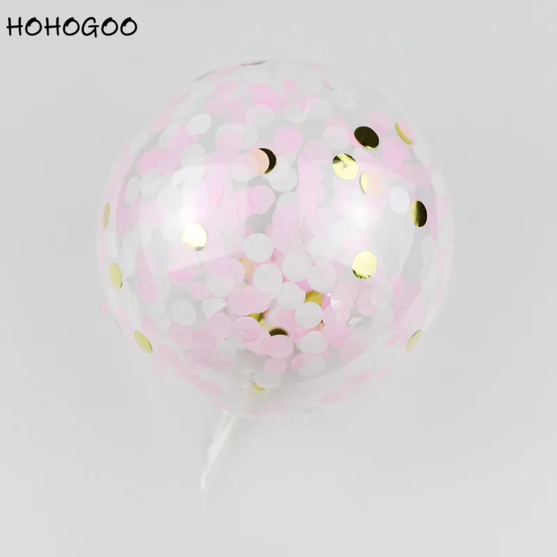 HOHOGOO 1 комплект 5 дюймов прозрачный BoBo конфетти воздушные шары День рождения