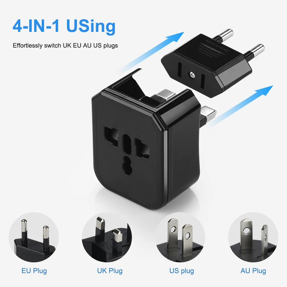 SeenDa Travel Adapter Международный Универсальный адаптер питания все в одном по всему миру настенная розетка для зарядника Розетки конвертер США Великобритания ЕС AU