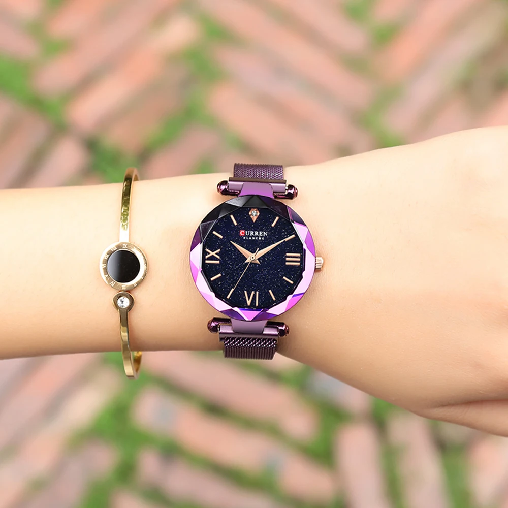 

CURREN Top Brand Women Fashion Quartz Watch Ladies Stainless Steel Mesh Casual Wristwatches Waterproof Luxury Relogio Femininos