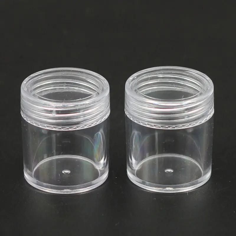 

New (100pc/Lot) Round Base PS Cream Jar With Clear Lid Cosmetic Container Sample Jar Display Case Packaging 10g Plastic Bottle