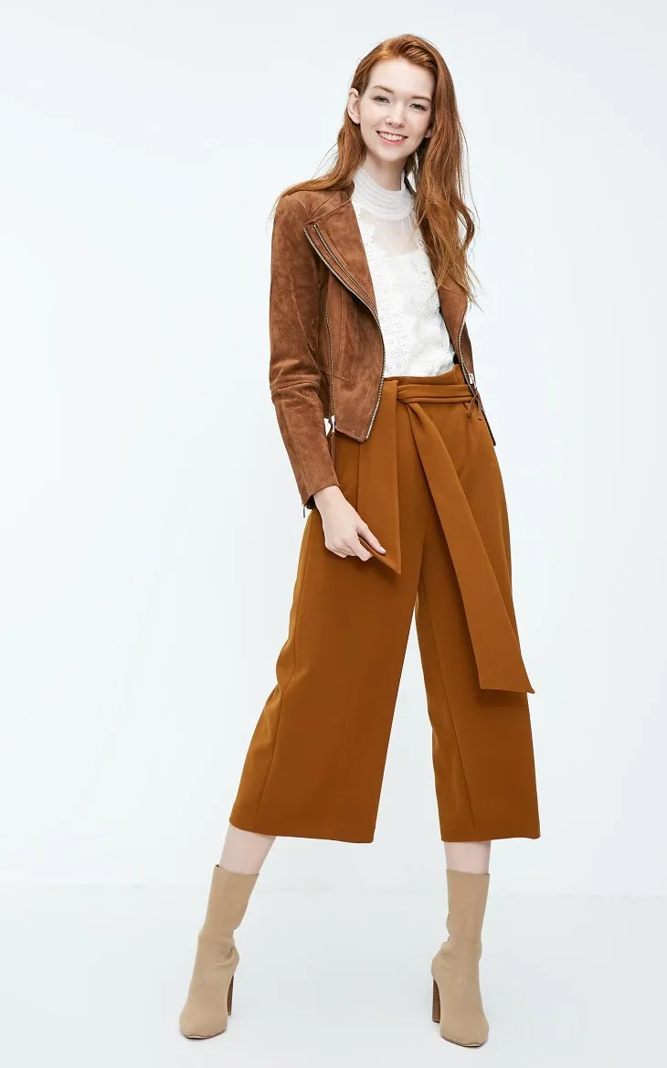 Vero Moda новые женские брюки Капри с высокой талией для отдыха с объемной боковой молнией и широкими штанинами на шнуровке | 31836J515