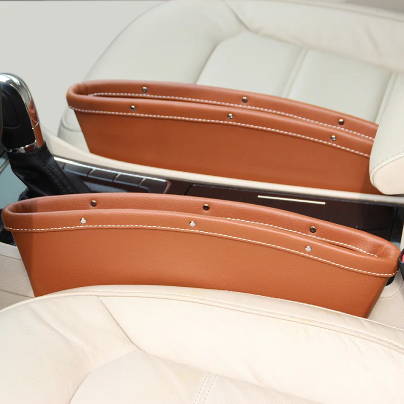 YIKA 4 Цвета 2 шт/лот Многофункциональная Кожаная Хранительная Коробка для Автомобиля Органайзер Между Сидений Стоянки Товаров