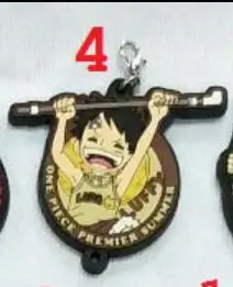Новое поступление, один кусок, Luffy Ace Nami Sabo Боа Хэнкок Зоро Чоппер Трафальгар Ло японское аниме резиновый брелок на ремешке D164 - Цвет: 4