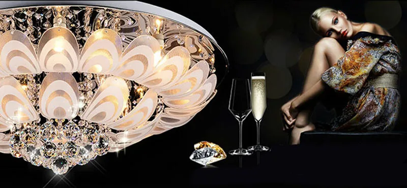 Светодиодный светильник с павлиньим кристаллом современный для гостиной