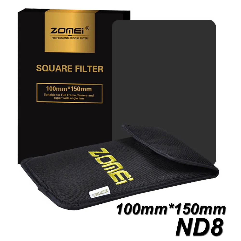 

New Zomei Pro ND8 ND0.9 (8x) 100*150mm 100x150mm 3-Stop Neutral Density Square filter for Cokin Z-PRO Series Holder 100mm*150mm