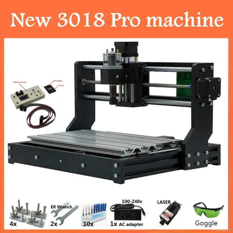 

Upgrade CNC 3018 PRO Laser Engraver Wood CNC Router Machine GRBL ER11 DIY Engraving Machine for Wood PCB PVC Min Engraver