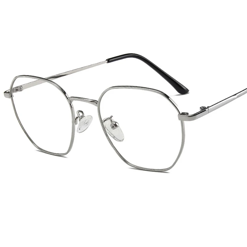 Изысканные металлические трендовые полигональные очки в ретро стиле маленькие