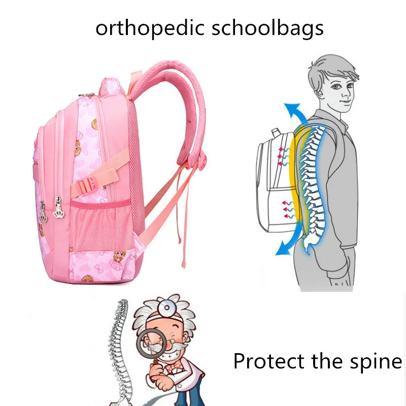 Детские школьные сумки для девочек водонепроницаемый ортопедический рюкзак