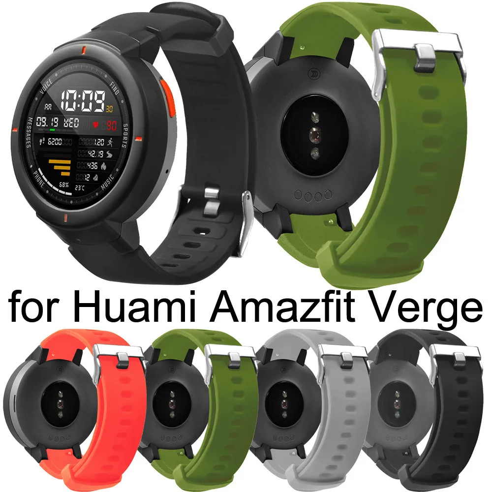 50 шт. для Huami Amazfit Verge ремешок силиконовый Смарт-часы ремешок для xiaomi huami amazfit 3 Verge браслет мягкие полосы Прямая