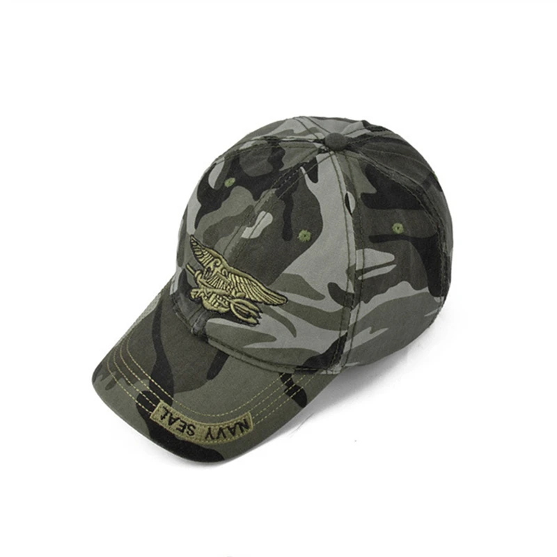 Высококачественная камуфляжная бейсболка Мужская темно синяя мужская Кепка с