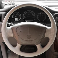 shining wheat genuine leather car steering wheel cover for buick grevalg regal 2004 2008 gl8 2004 2009 century