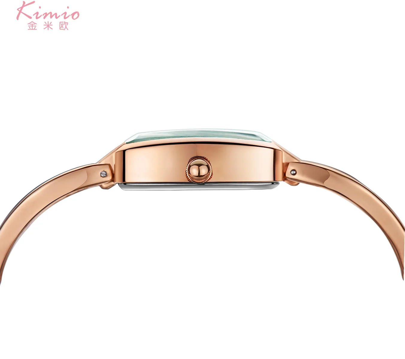 KIMIO красочные кварцевые с бриллиантами часы алый розовый золотой браслет Женское
