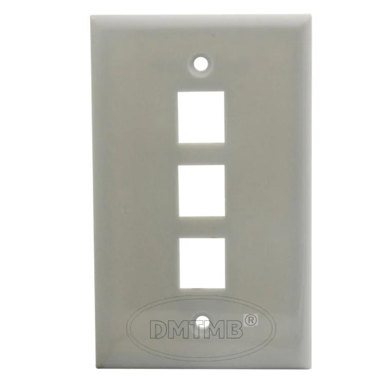 Настенная плита keystone с 3 портами 114X70 мм и серого цвета|wall plate|keystone wall platekeystone |