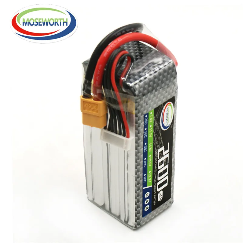 Аккумулятор Lipo 6S 22 2 в 2600 мАч 40C для радиоуправляемого вертолета автомобиля лодки