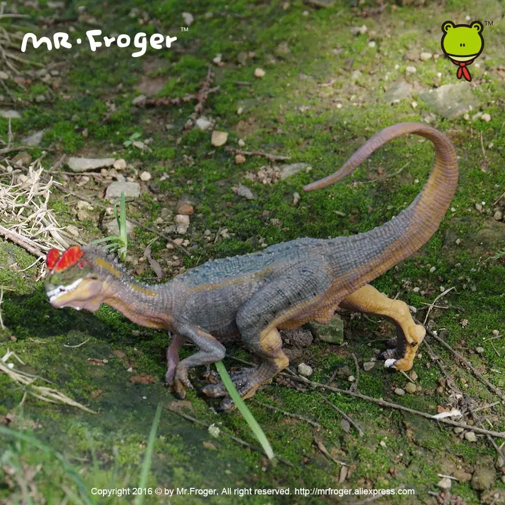 Фото Mr.Froger Dilophosaurus модель игрушки милый динозавр подвижные Классические игрушки Детские модели животных пластиковые ПВХ Юрского периода собрат... №3