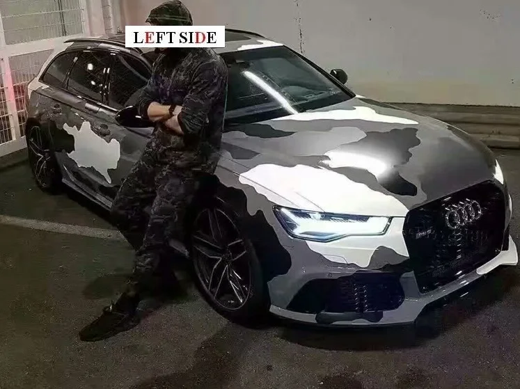 Левая сторона автомобильные наклейки индивидуальный стиль черная и белая серая