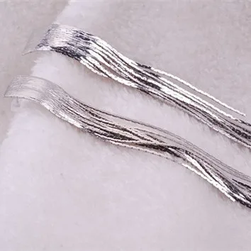 Серьги с кисточками новые длинные серьги золотые серебряные и черные цвета