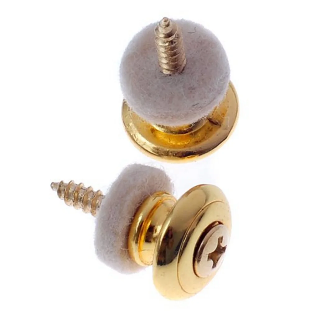 

8pcs Mushrooms Head Guitar Strap Buttons Strap Locks Gold Guitar Parts