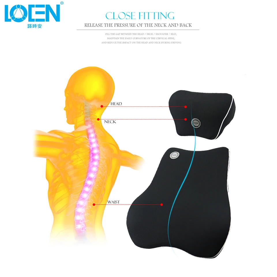 Подушка для поясницы LOEN из пены с эффектом памяти дышащая подушка поддержки