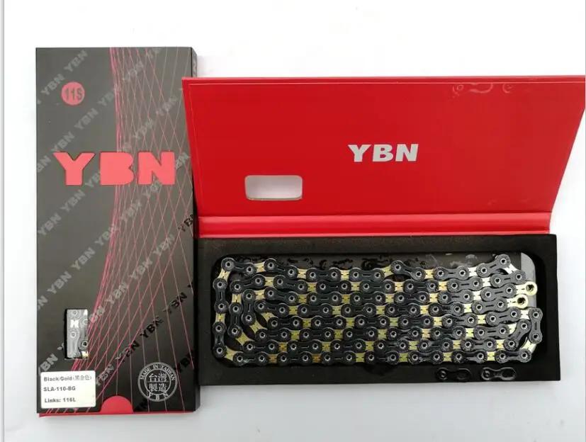 11 Speed Велосипедная Цепь YBN Сверхлегкая черная/Золотая полая 11 скоростная цепь MTB Горная дорога велосипед 10 скоростная цепь для Shimano Sram sylen - Цвет: 11 Speed