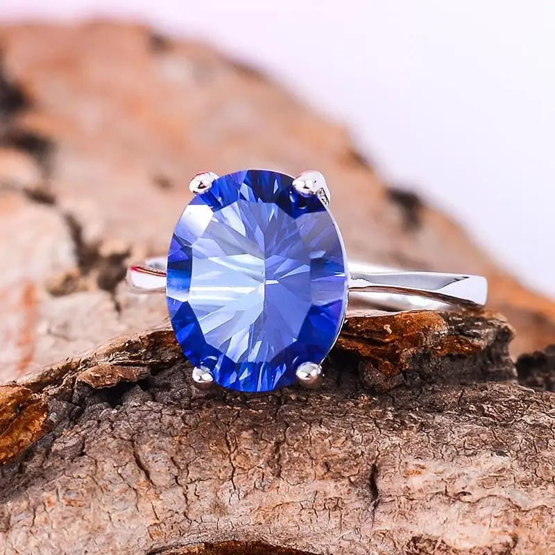 KJJEAXCMY fine jewelry 925 Серебряная Инкрустация натуральный Танзанит, цветное женское кольцо с топазом, ювелирные изделия ab