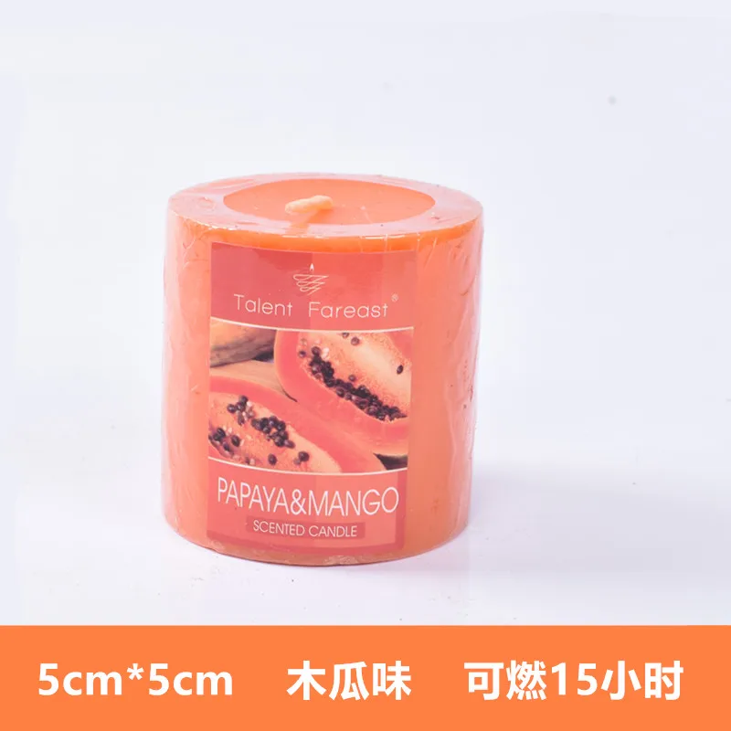 Домашняя Scentend свеча, рождественские свечи на день рождения, свадебные декорации, романтические свечи, Подарочные свечи, восковые свечи WZE003 - Цвет: papaya 5x5cm