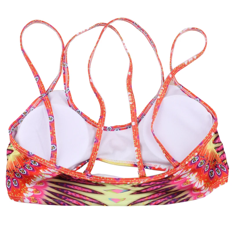 2017 дешевые купальный костюм vikinis крест Комплект бикини печать дамы купальник