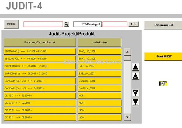 Jungheinrich SH + JUDIT-4-Диагностическое программное обеспечение каталог запчастей ET (v4.33) |