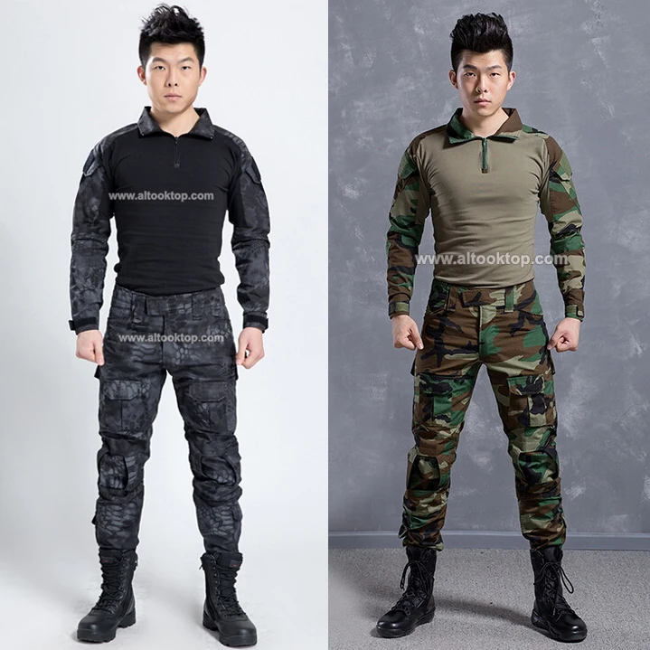 Военная форма Мультикам camo combat Рубашка + тактический брюки для девочек Пейнтбол