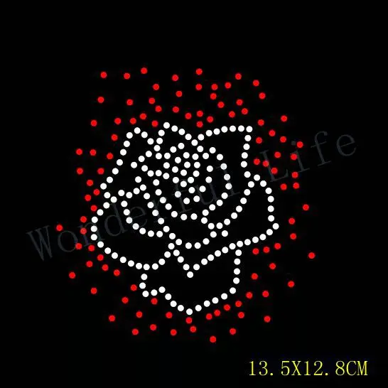 Бесплатная доставка стразы горячей фиксации красивый цветок с точкой дизайн