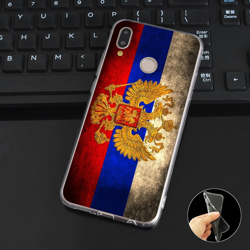 DREAMFOX M131 флаг Российской Федерации Мягкий ТПУ силиконовый чехол для huawei Honor 6A 6C 6X 7C