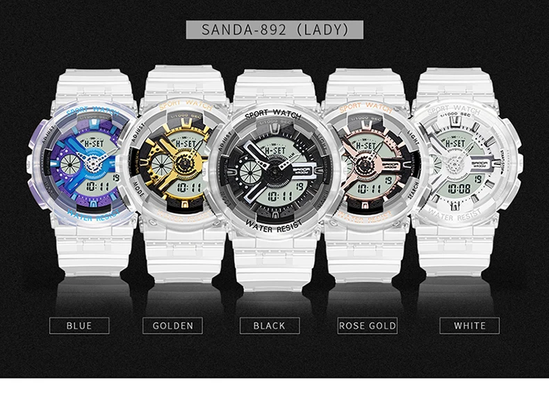 Relojes deportivos de hombre SANDA пара Многофункциональный водонепроницаемый светодиодный цифровые часы мужские G стиль спортивные водонепроницаемые wris